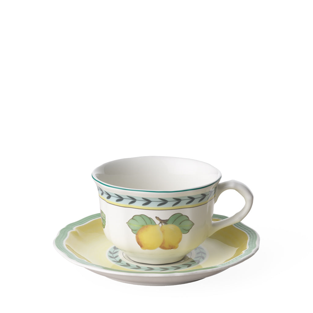 French Garden Fleurence Tea Cup Set for 6 persons