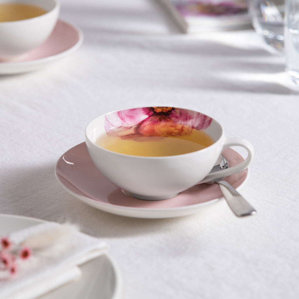 Rose Garden Teacup & saucer 6pcs, Pink