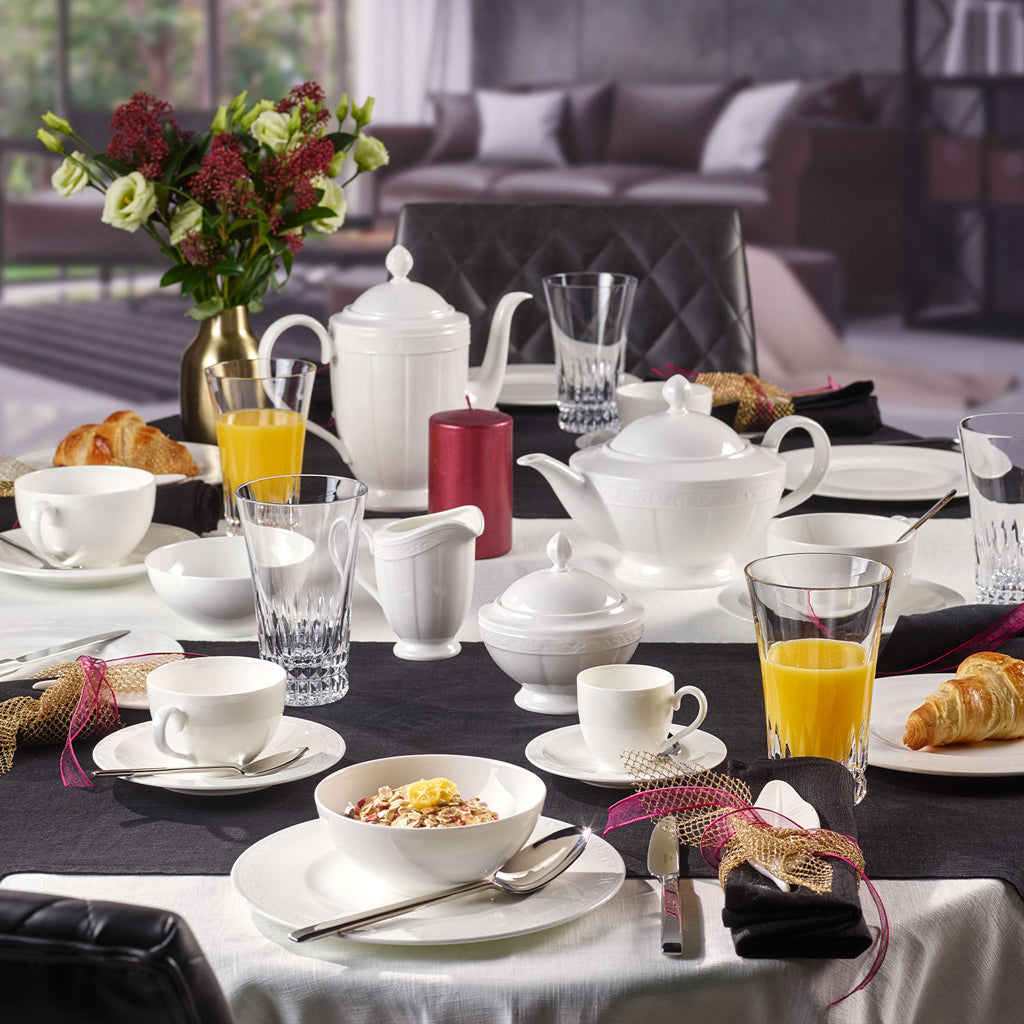 White Pearl Espresso Cup Set for 6 persons