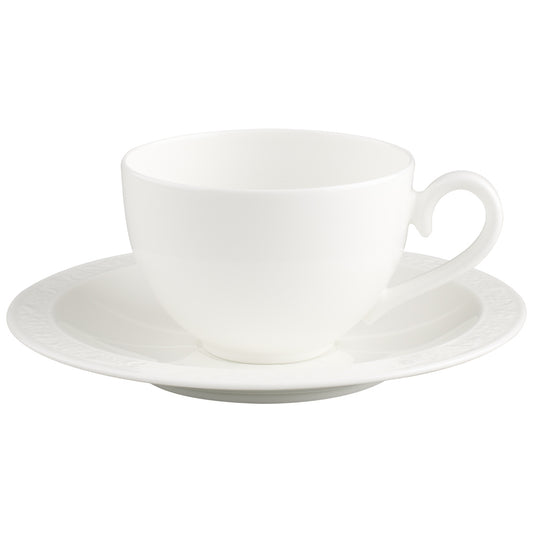 White Pearl Coffee cup & saucer set 6 persons