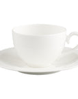 White Pearl Coffee/Teacup & Saucer – Set of 6
