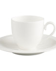 White Pearl Espresso cup & Saucer – Set of 6
