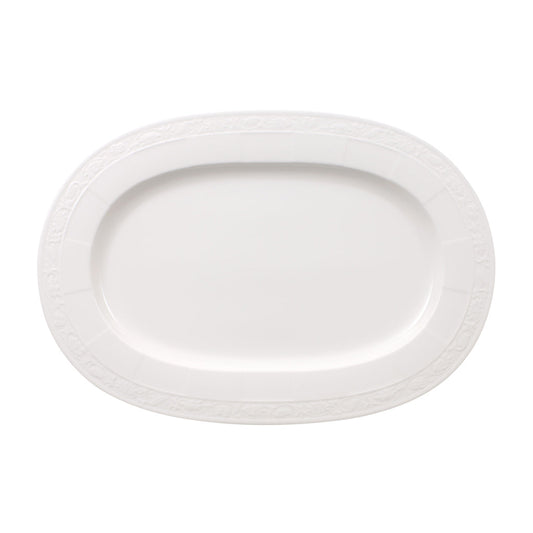 White Pearl Oval platter 35cm