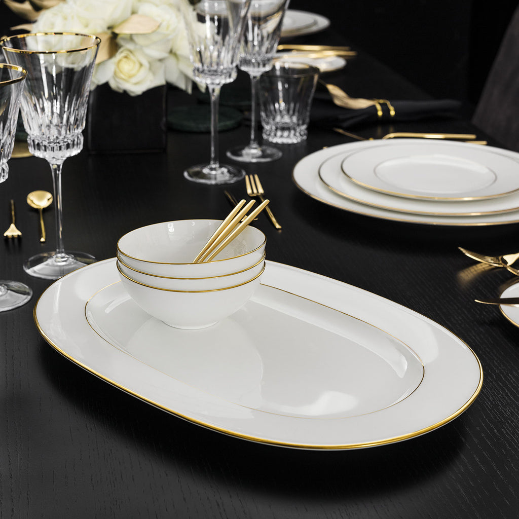 Anmut Gold Dinner Set- 38 Pcs for 6 Persons