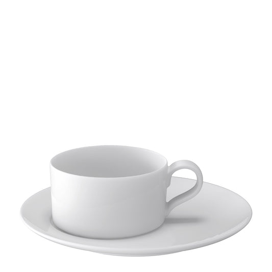 MetroChic Blanc Teacups & Saucers Set 6 Person