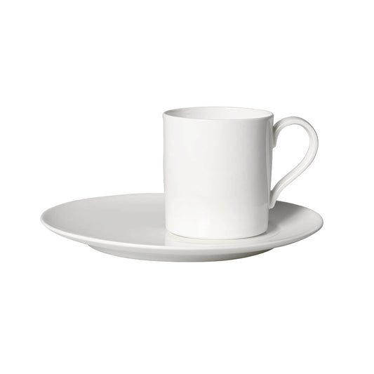 MetroChic Blanc Coffee Cups & Saucers Set 6 Person