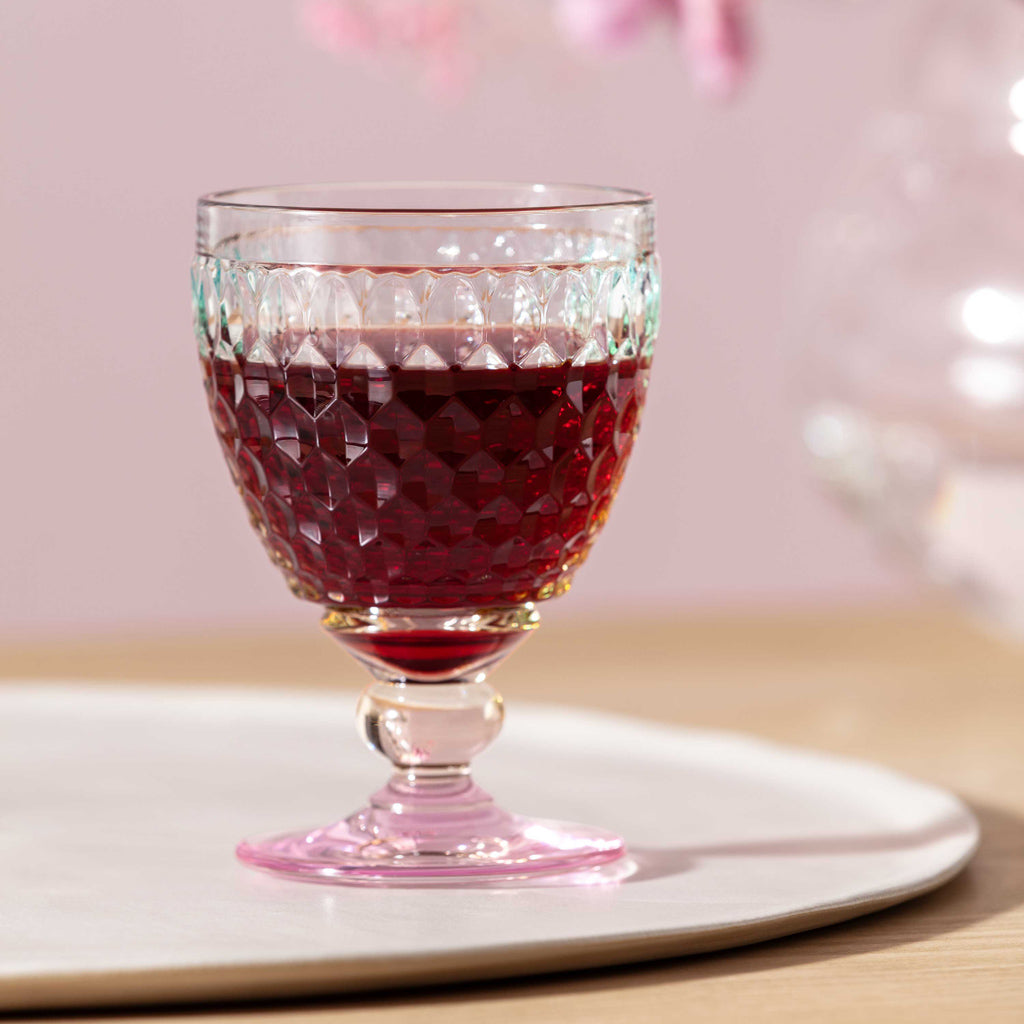 Boston Pearl Red Juice Glass 200 ml- Set of 4