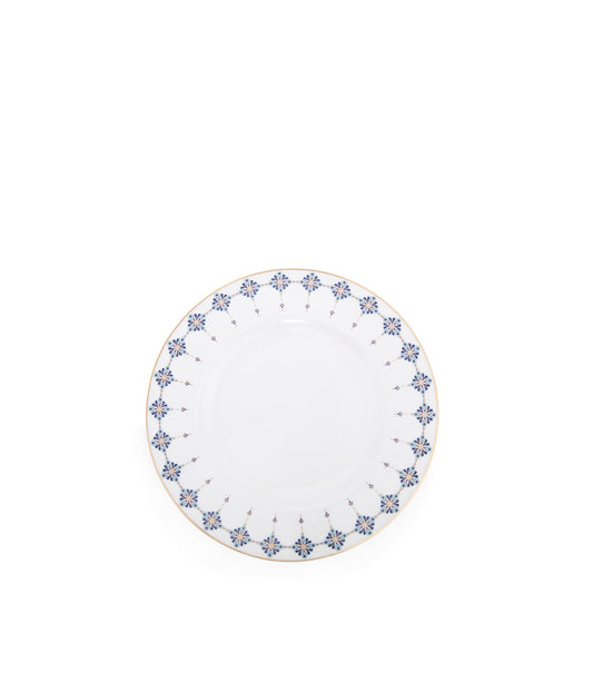 Round premium soup plate with floral pattern on a white background