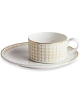 Geo Rose Beige & Gold Coffee/Tea Cup Saucer 18.5 cm