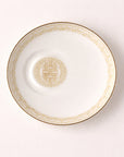 Geo Rose Beige & Gold Espresso Cup Saucer 14.5 cm