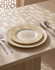 Geo Rose Beige & Gold Dinner Plate 28 cm