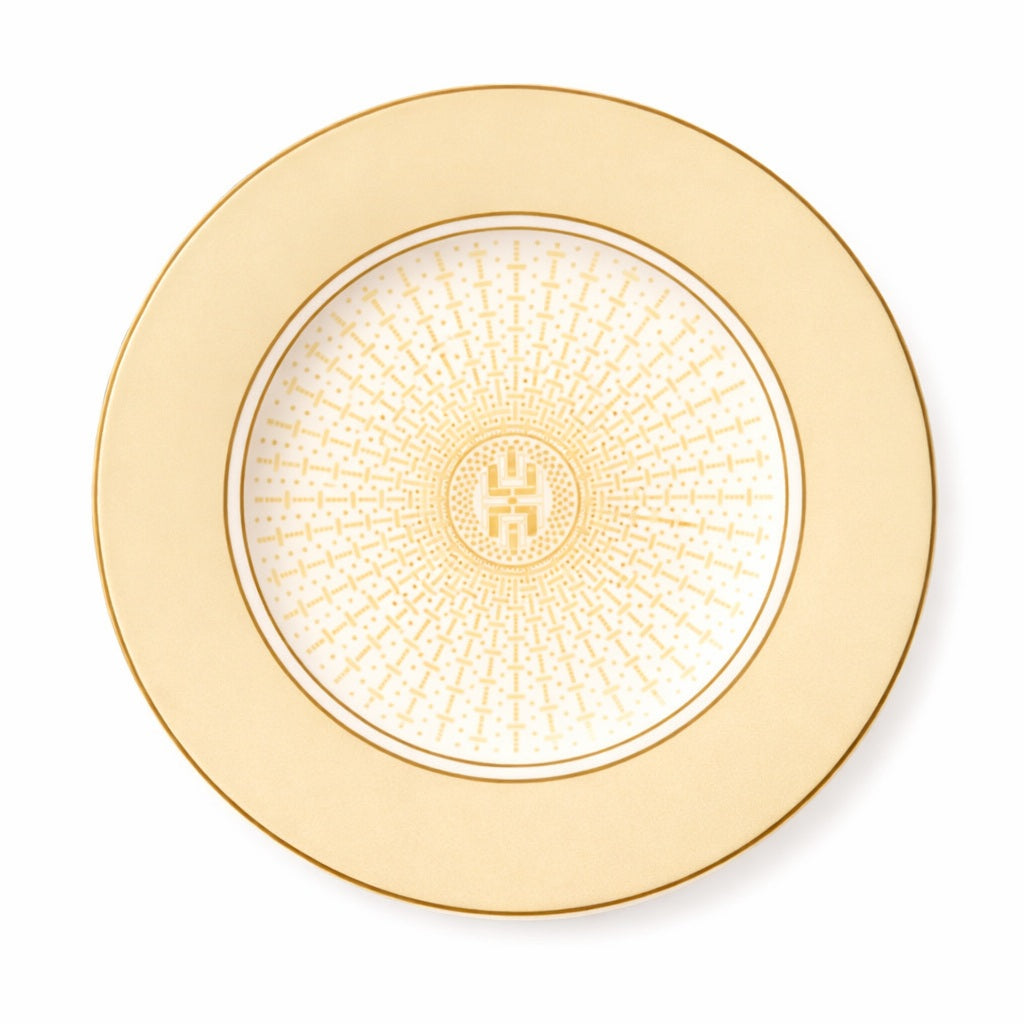 Geo Rose Beige &amp; Gold Salad Plate 22 cm