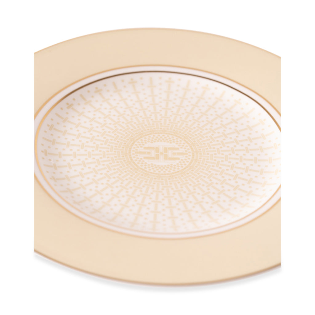 Geo Rose Beige &amp; Gold Salad Plate 22 cm