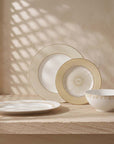 Geo Rose Beige & Gold Salad Plate 22 cm