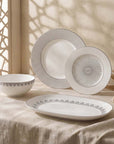 Geo Rose Grey & Platinum Salad Plate 22 cm