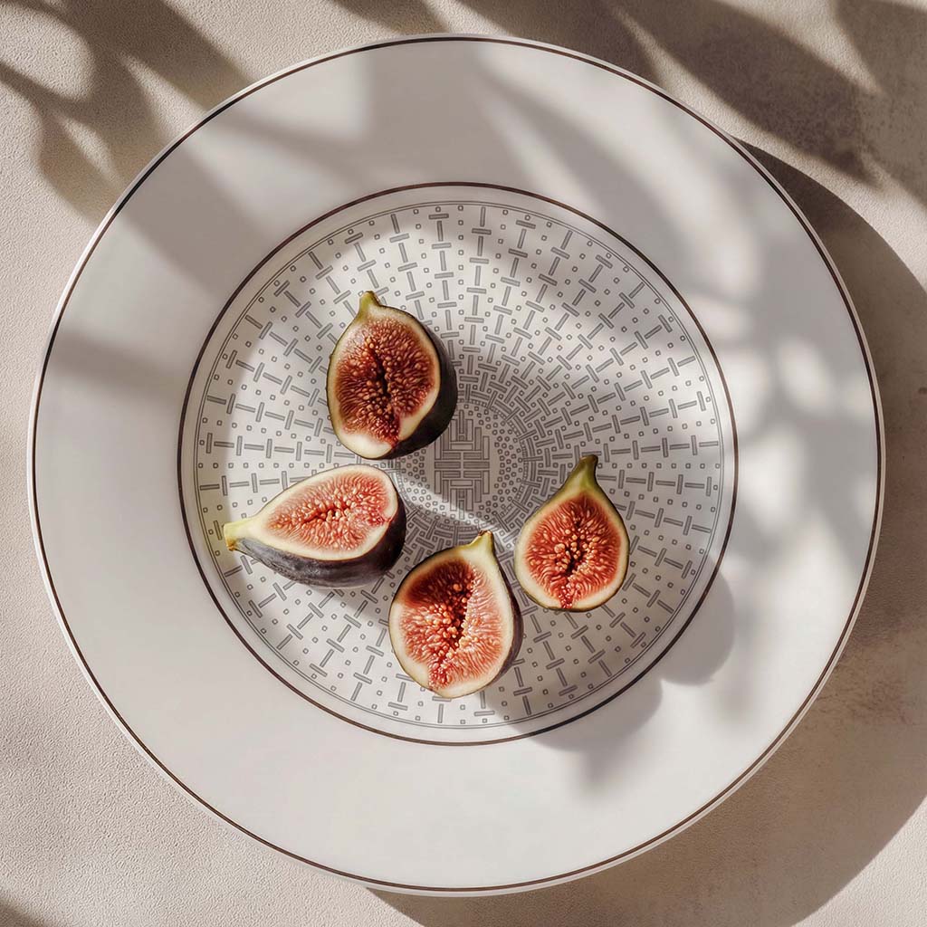 Geo Rose Grey &amp; Platinum Salad Plate 22 cm