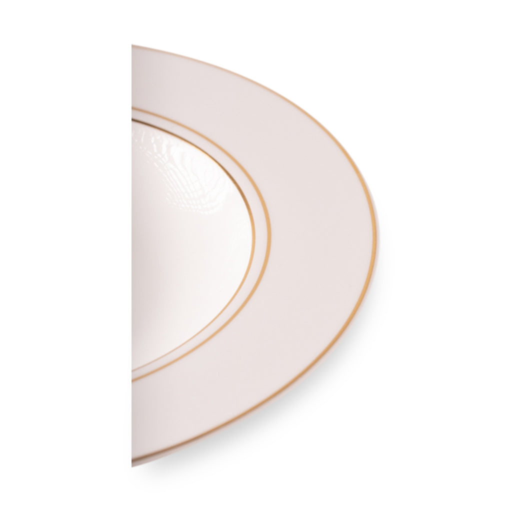 Geo Rose Beige &amp; Gold Deep/Soup Plate 24.5 cm