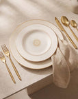 Geo Rose Beige & Gold Deep/Soup Plate 24.5 cm