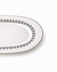 Geo Rose Grey & Platinum Oval Platter 34 cm