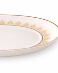 Geo Rose Beige & Gold Oval Pickle Dish 20 cm