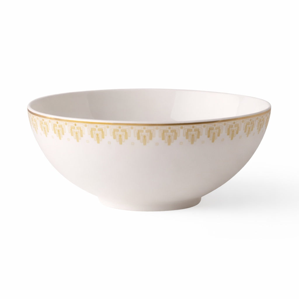 Geo Rose Beige &amp; Gold Individual Bowl 0.42 L