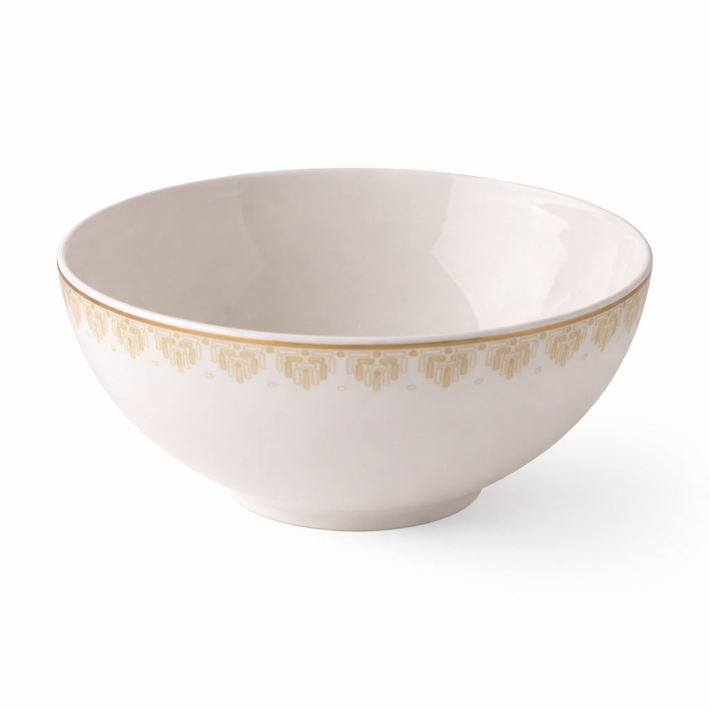 Geo Rose Beige &amp; Gold Individual Bowl 0.42 L