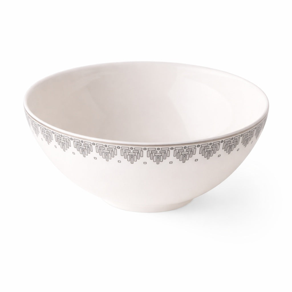 Geo Rose Grey &amp; Platinum Individual Bowl 0.42 L