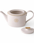 Geo Rose Beige & Gold Coffee & Tea Pot with Lid 1.2L