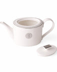 Geo Rose Grey & Platinum Coffee & Tea Pot with Lid 1.2L