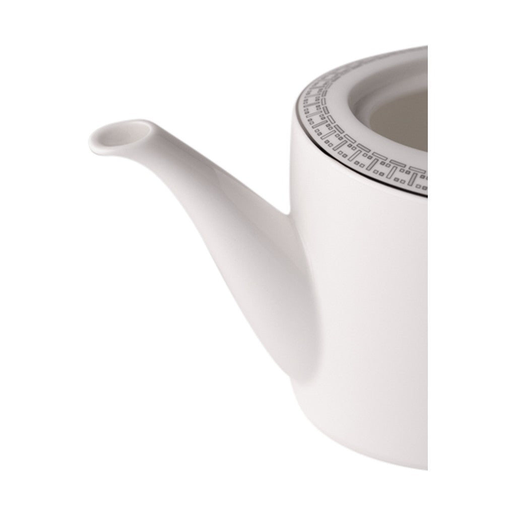 Geo Rose Grey &amp; Platinum Coffee &amp; Tea Pot with Lid 1.2L