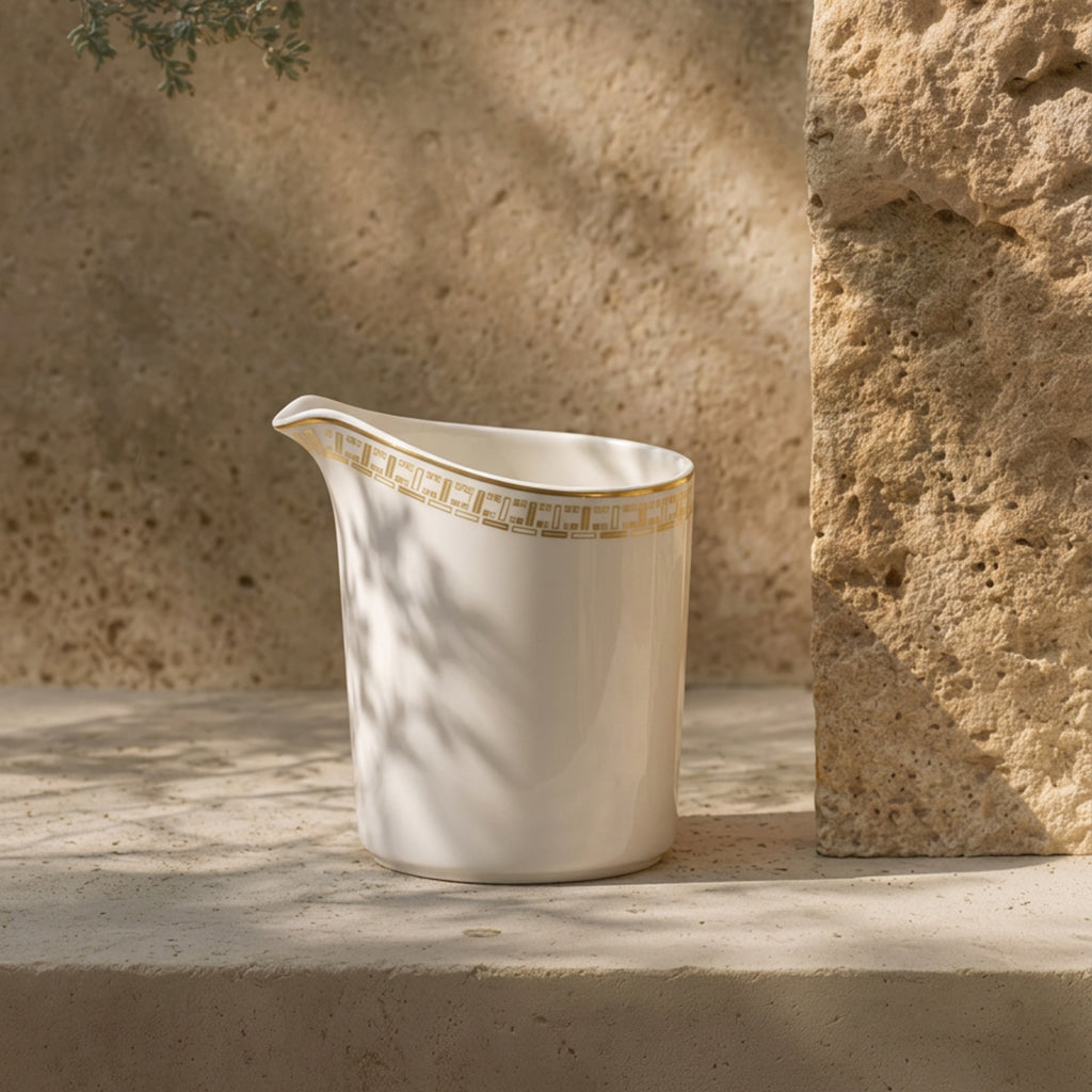 Geo Rose Beige &amp; Gold Creamer 0.22 L