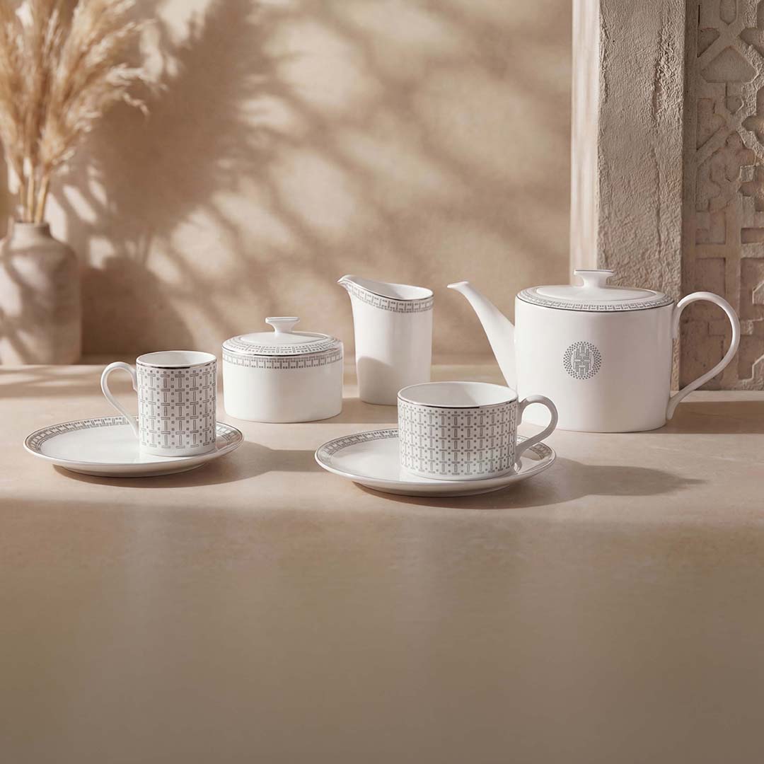 Geo Rose Grey &amp; Platinum Creamer 0.22 L