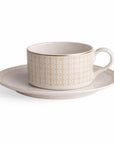 Geo Rose Beige & Gold Tea Cup 0.23 L