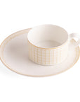 Geo Rose Beige & Gold Tea Cup 0.23 L