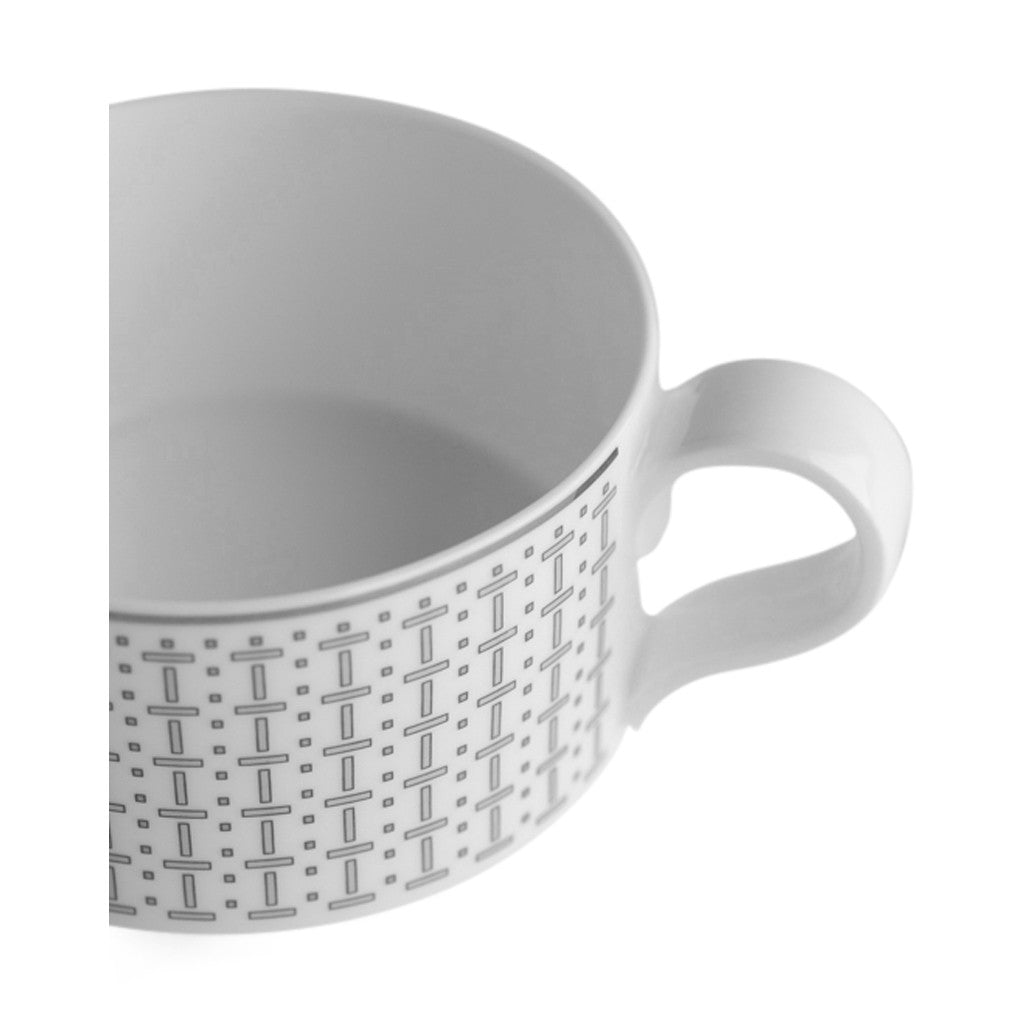 Geo Rose Grey &amp; Platinum Tea Cup 0.23 L