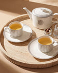 Geo Rose Grey & Platinum Tea Cup 0.23 L