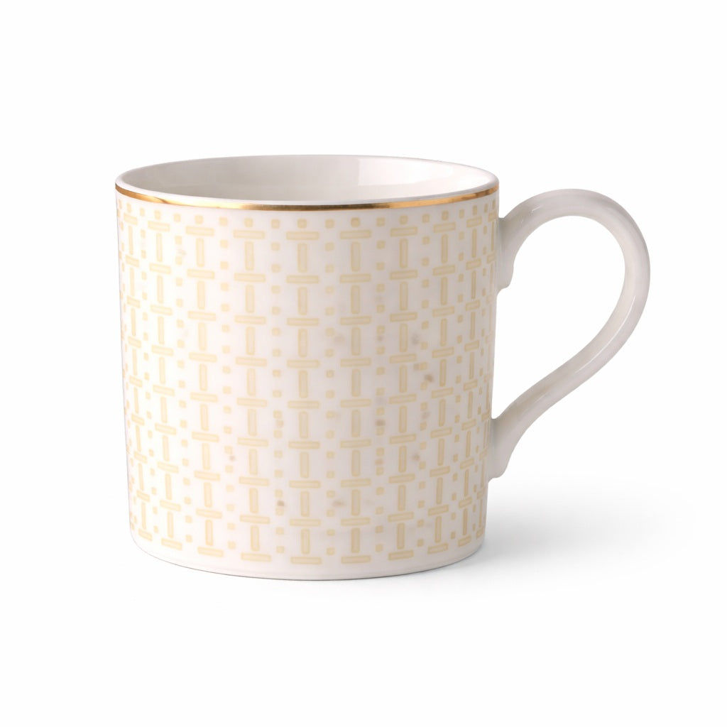Geo Rose Beige &amp; Gold Coffee Cup 0.22 L