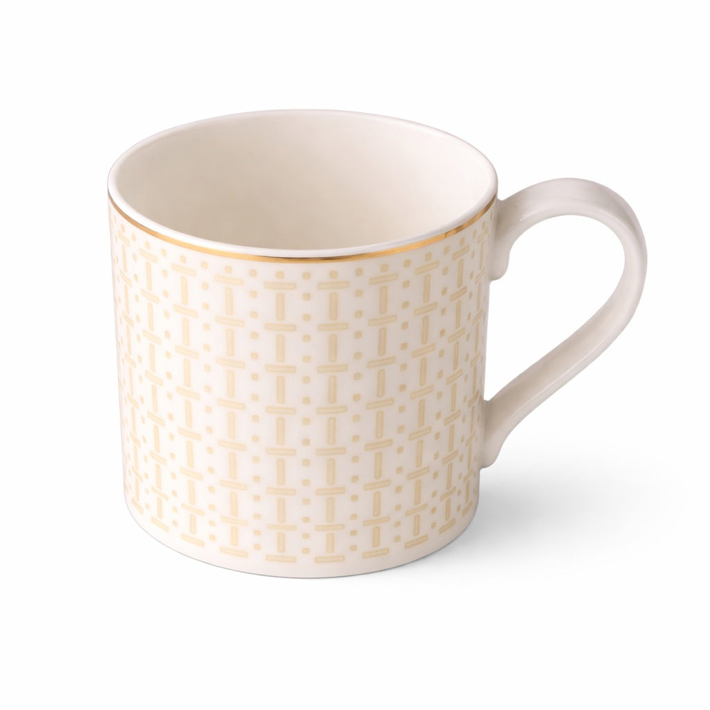 Geo Rose Beige &amp; Gold Coffee Cup 0.22 L