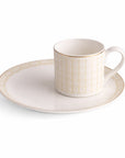 Geo Rose Beige & Gold Coffee Set- 12 Pcs for 6 Person