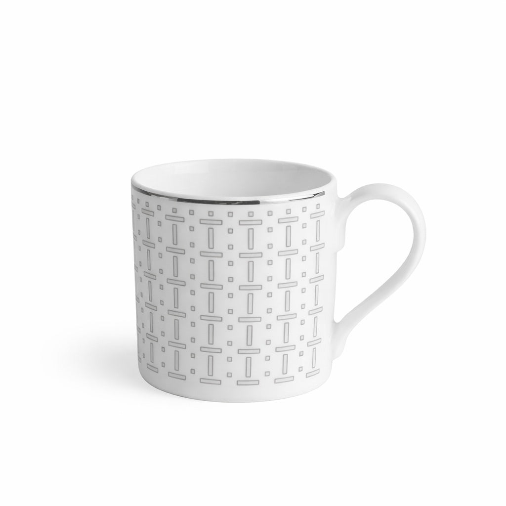 Geo Rose Grey &amp; Platinum Coffee Cup 0.22 L