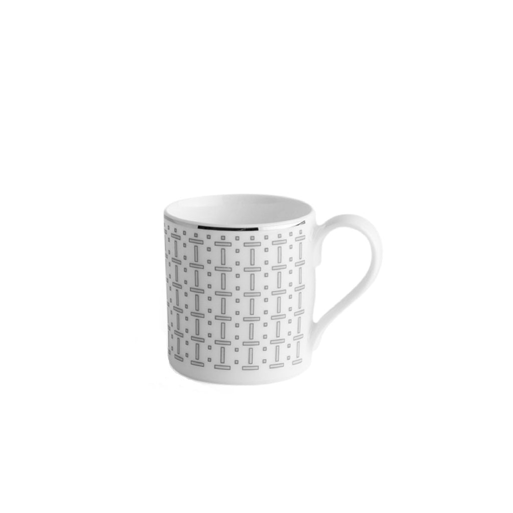 Geo Rose Grey &amp; Platinum Espresso Cup 0.08 L
