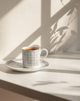 Geo Rose Grey & Platinum Espresso Cup 0.08 L