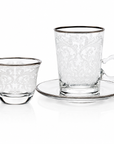 Embroidery Silver Tea, Coffee Set - 12 pcs