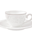 Grey Pearl Coffee/Teacup & Saucer – Set of 6