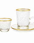 Embroidery Gold Tea, Coffee Set - 12 pcs