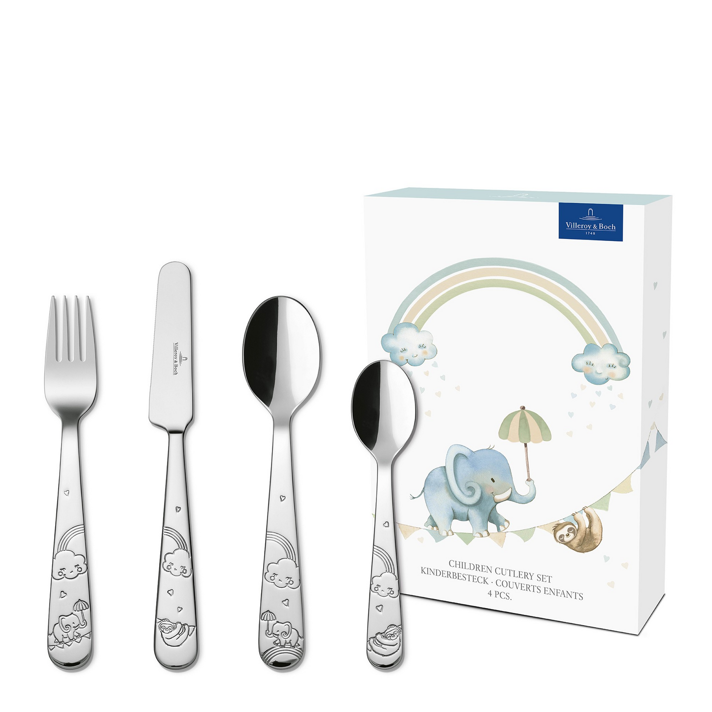 Walk Like An Elephant Children's Cutlery Set 4Pcs