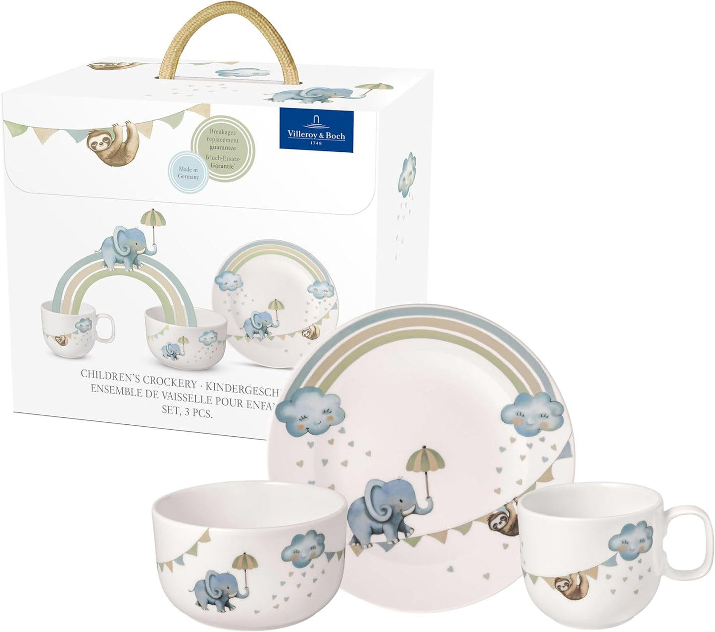 Walk Like An Elephant Children's Crockery Set 3 Pcs.