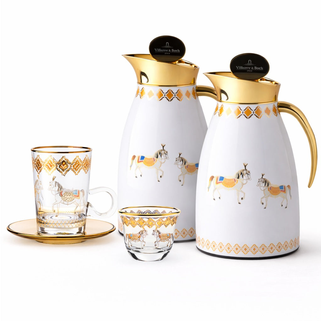 Amber Horse Coffee/Tea set of 14 pieces