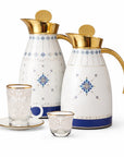 Azure Gold Coffee/Tea set of 14 pieces