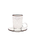 Embroidery Silver Tea, Coffee Set - 12 pcs